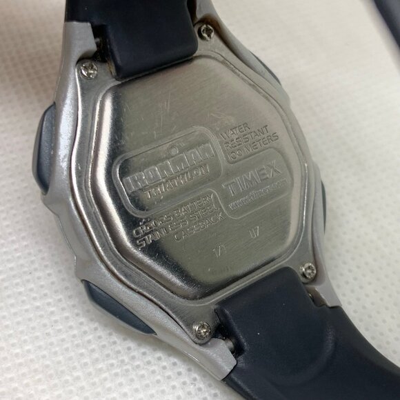 Timex Ironman Triathlon women digital watch 34mm quartz 30 lap blue silver case - Picture 6 of 6